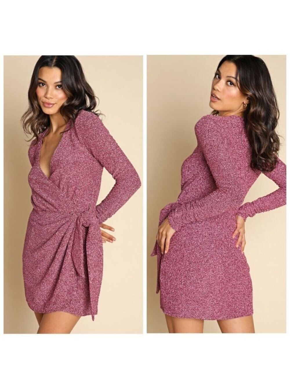 Show Me Your Mumu Kimora Mini Dress Pink Shimmy Shine Sz S